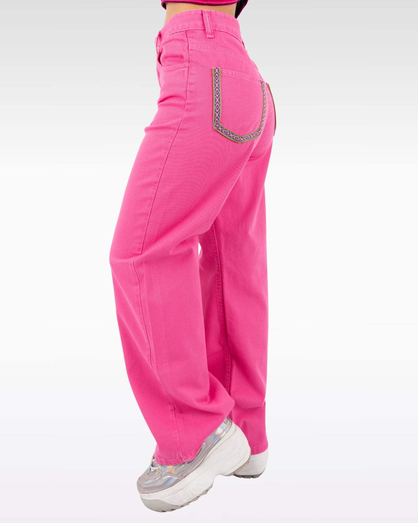 PANTALÓN BOLSILLOS ANDINOS - ROSADO (MUJER)