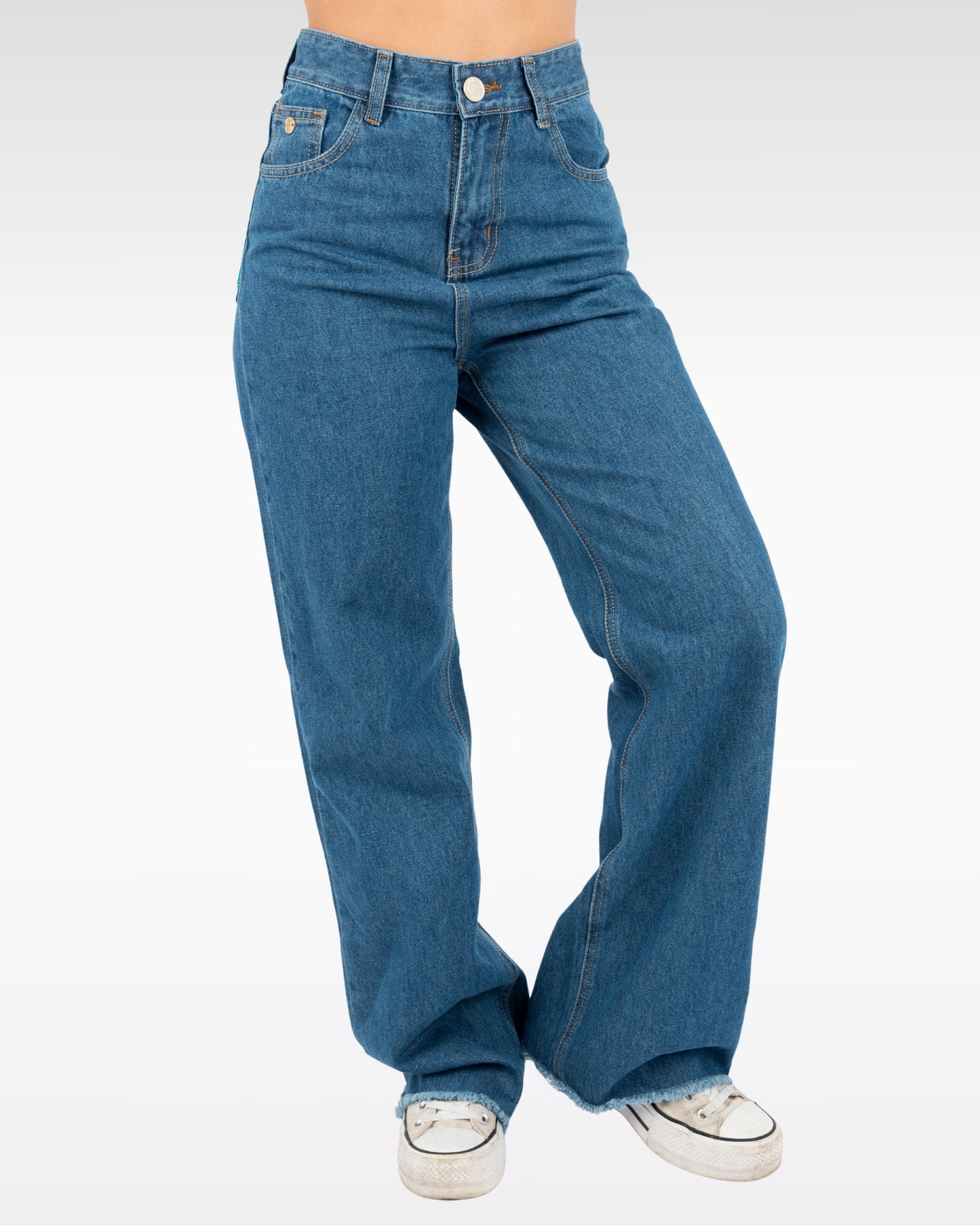 PANTALÓN BOLSILLOS ANDINOS - JEAN (MUJER)