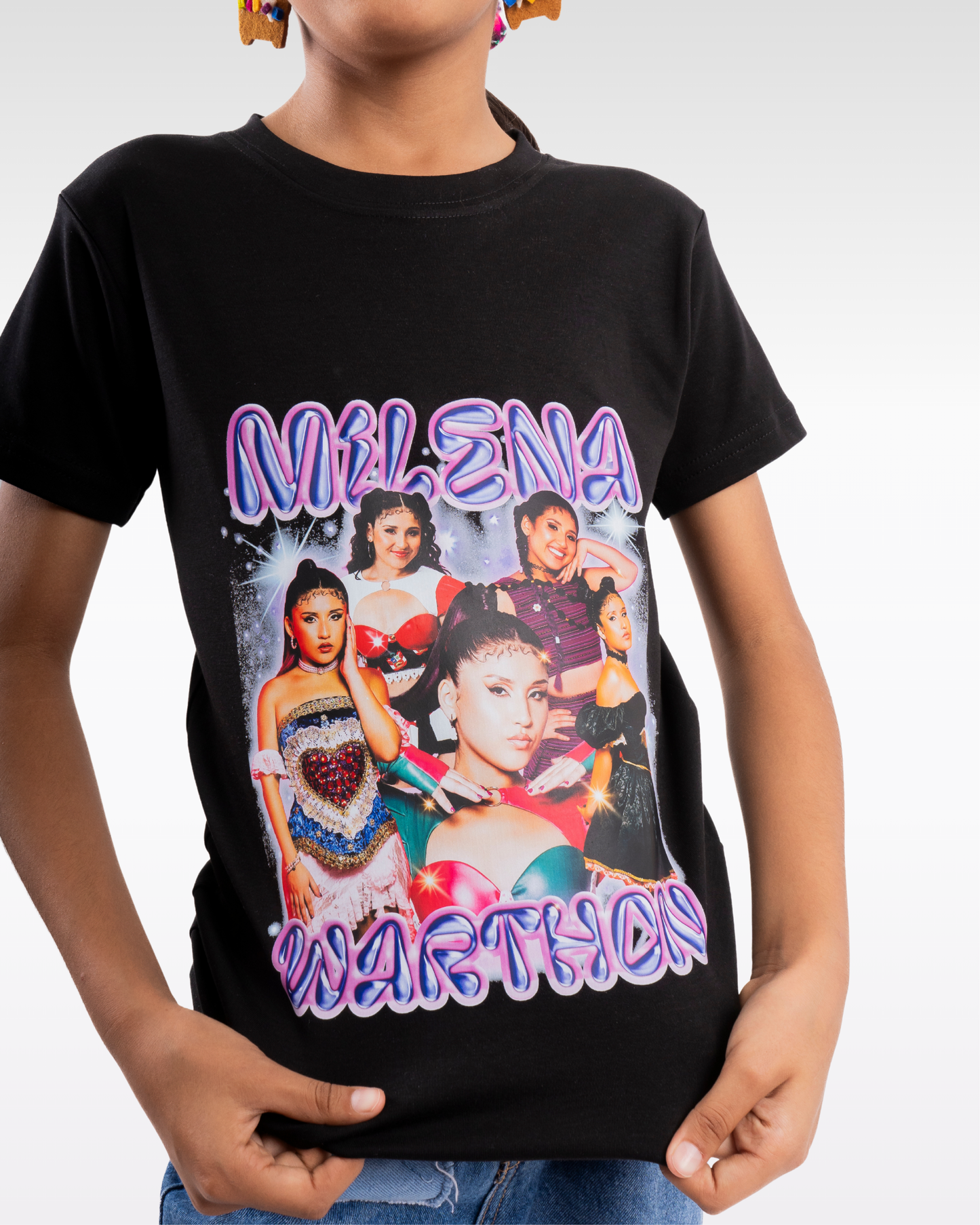 POLO MILENA COLLAGE - NEGRO (NIÑO UNISEX)