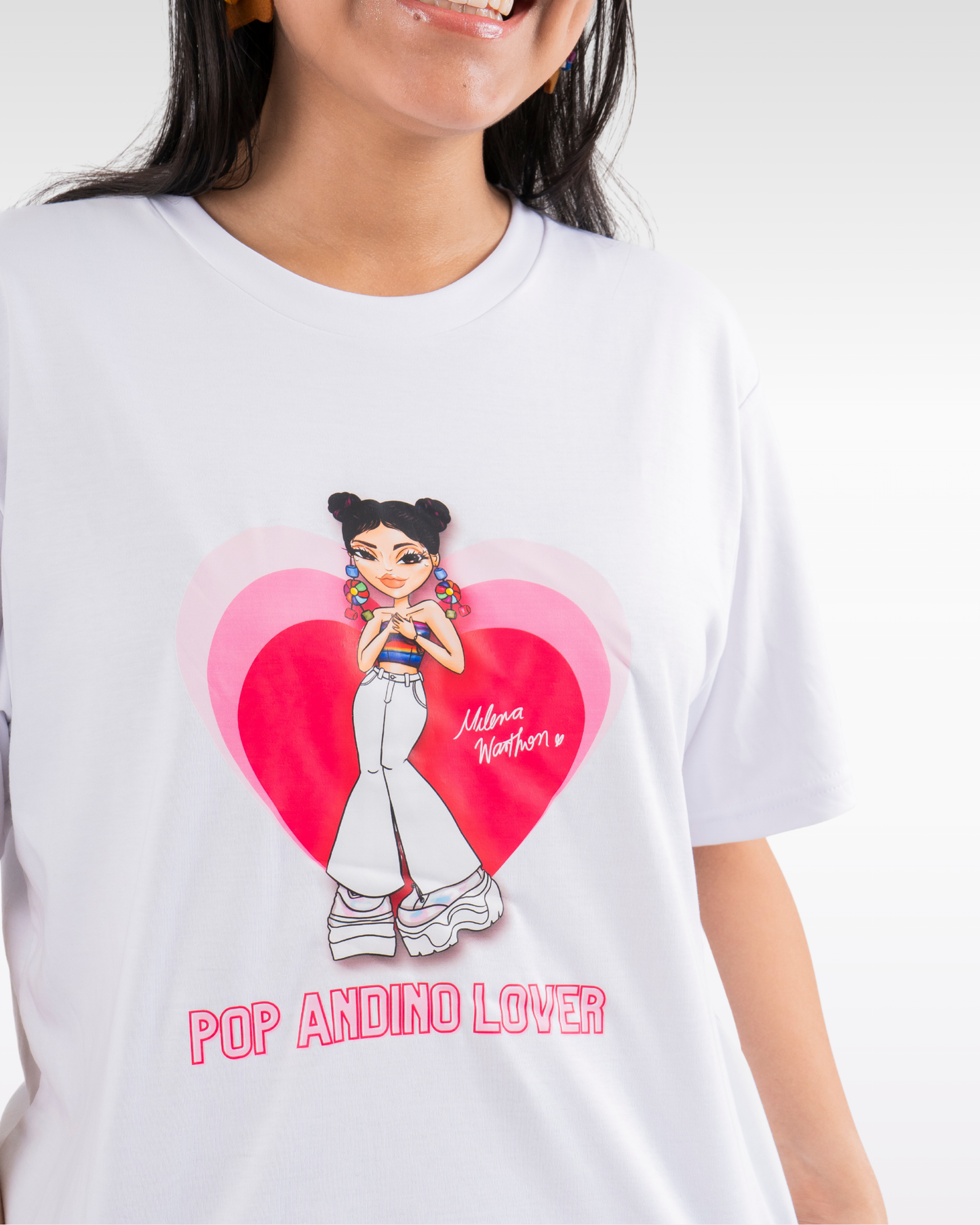 POLO POP ANDINO LOVER - BLANCO (ADULTO UNISEX)