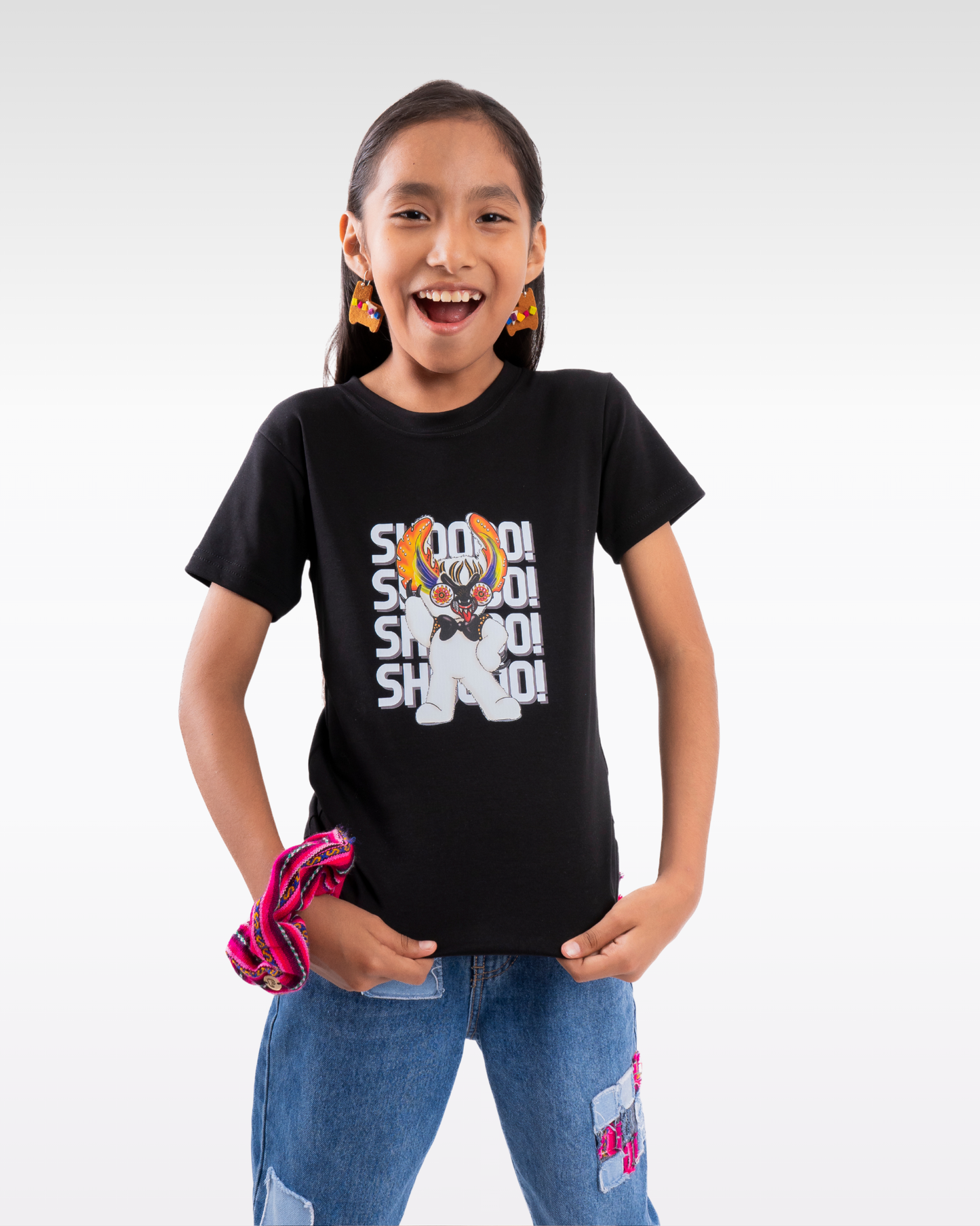 POLO VOLVIÓ A LATIR DOLL OSO - NEGRO (NIÑO UNISEX)