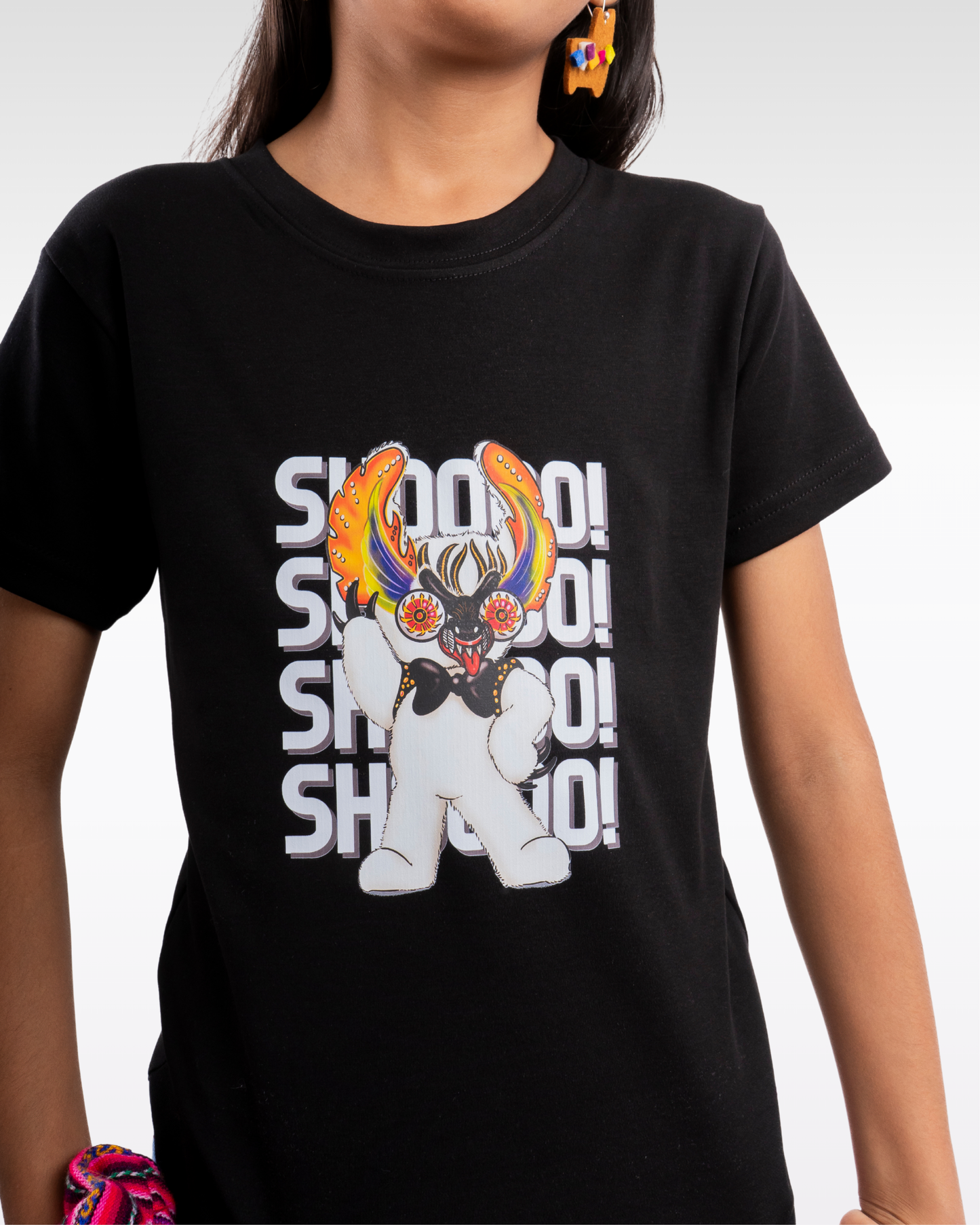 POLO VOLVIÓ A LATIR DOLL OSO - NEGRO (NIÑO UNISEX)