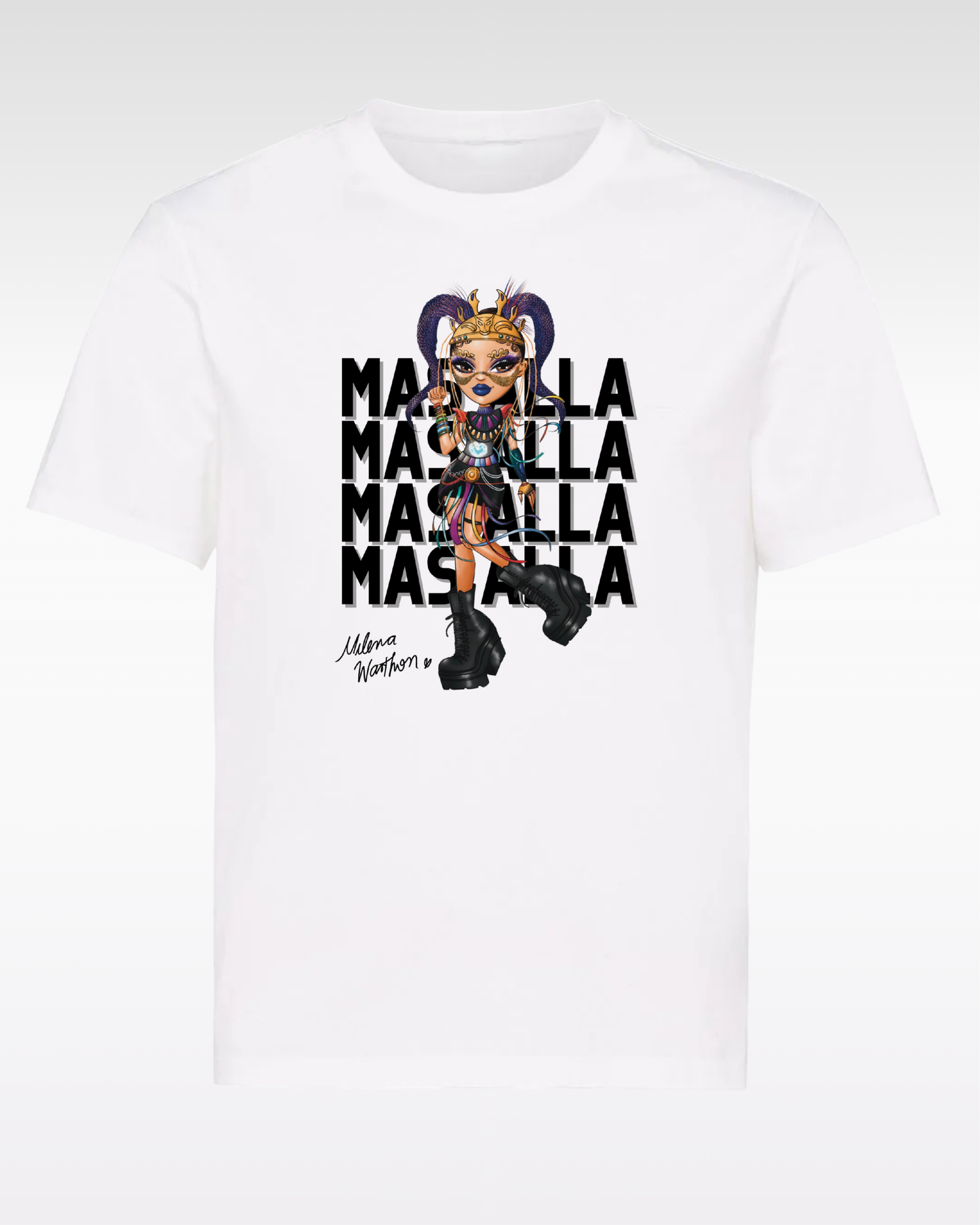 POLO MÁS ALLÁ DARK DOLL - BLANCO (ADULTO UNISEX)