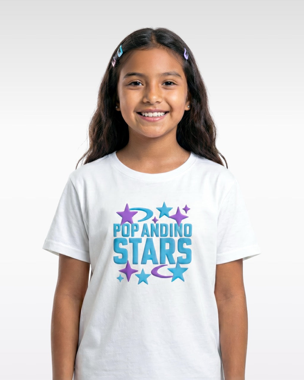 POLO POP ANDINO STARS - BLANCO (NIÑO UNISEX)