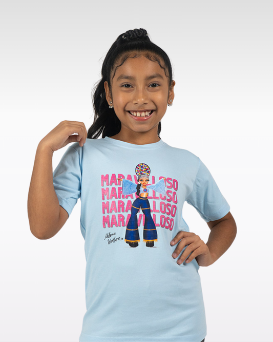 POLO MARAVILLOSO PALLA - CELESTE (NIÑO UNISEX)