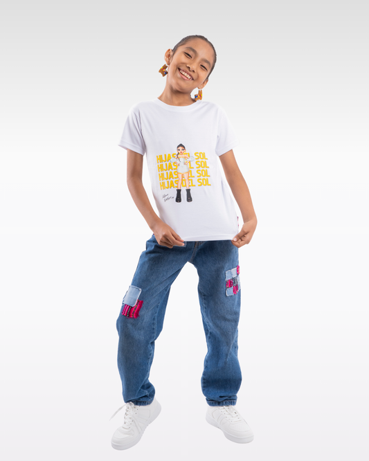 POLO HIJAS DEL SOL DOLL - BLANCO (NIÑO UNISEX)