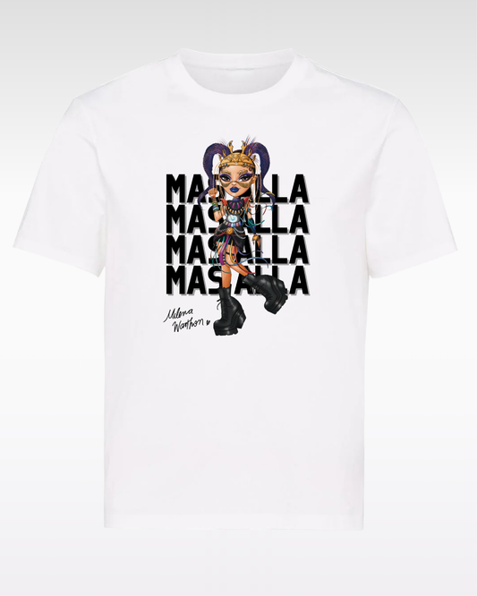 POLO MÁS ALLÁ DARK DOLL - BLANCO (ADULTO UNISEX)