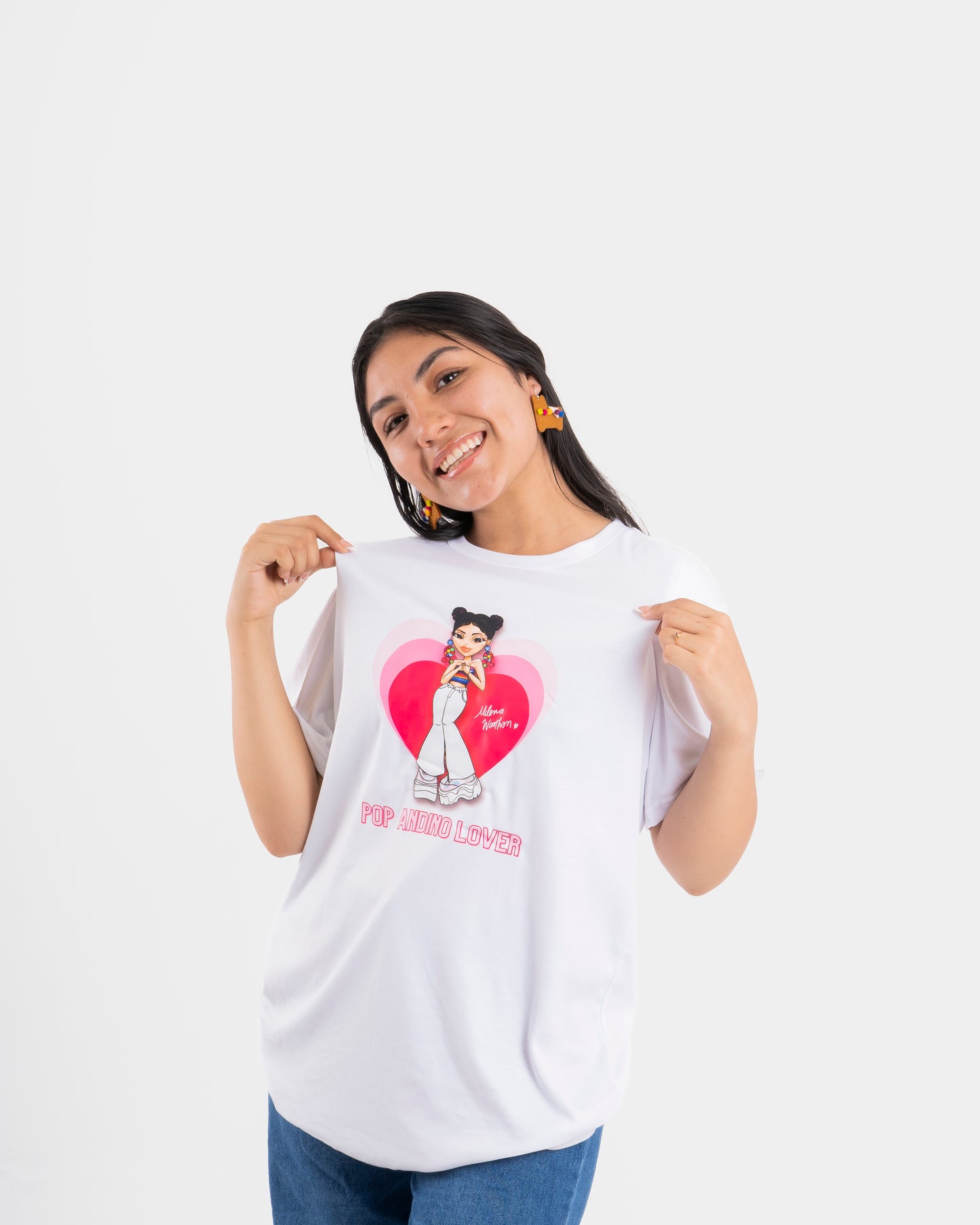 POLO POP ANDINO LOVER - BLANCO (ADULTO UNISEX)