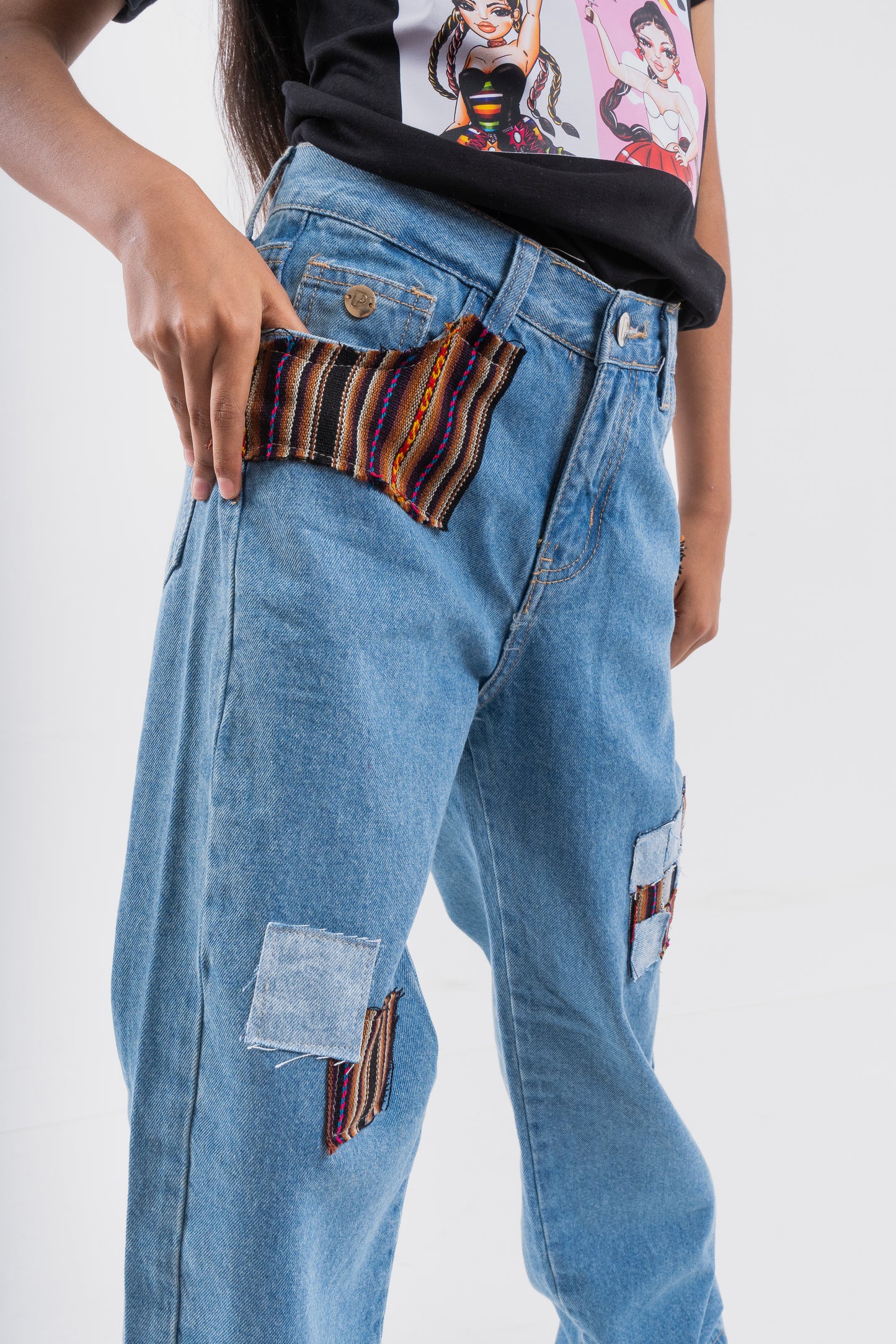 PANTALÓN PARCHES MARRONES (NIÑA)