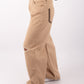 PANTALÓN WIDE LEG  BOLSILLOS ANDINOS - BEIGE (MUJER)