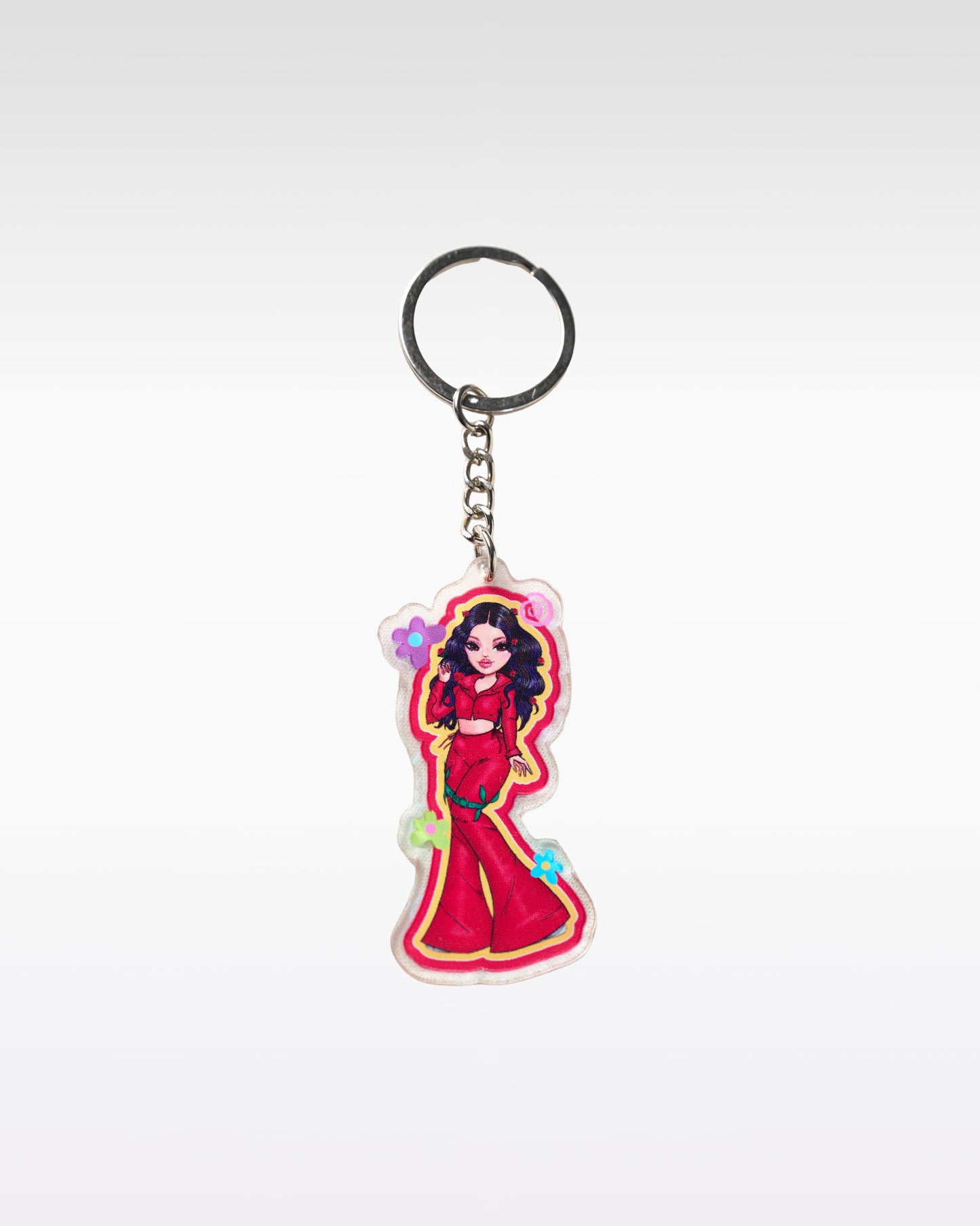 LLAVERO CHOLITA LINDA DOLL - TRAJE ROJO