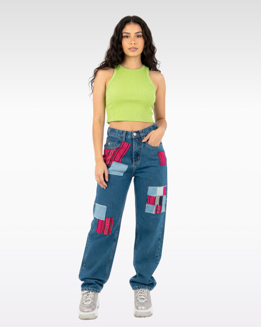 PANTALÓN PARCHES - ROSADO (MUJER)