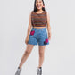 SHORT PARCHES ROSADOS (MUJER)