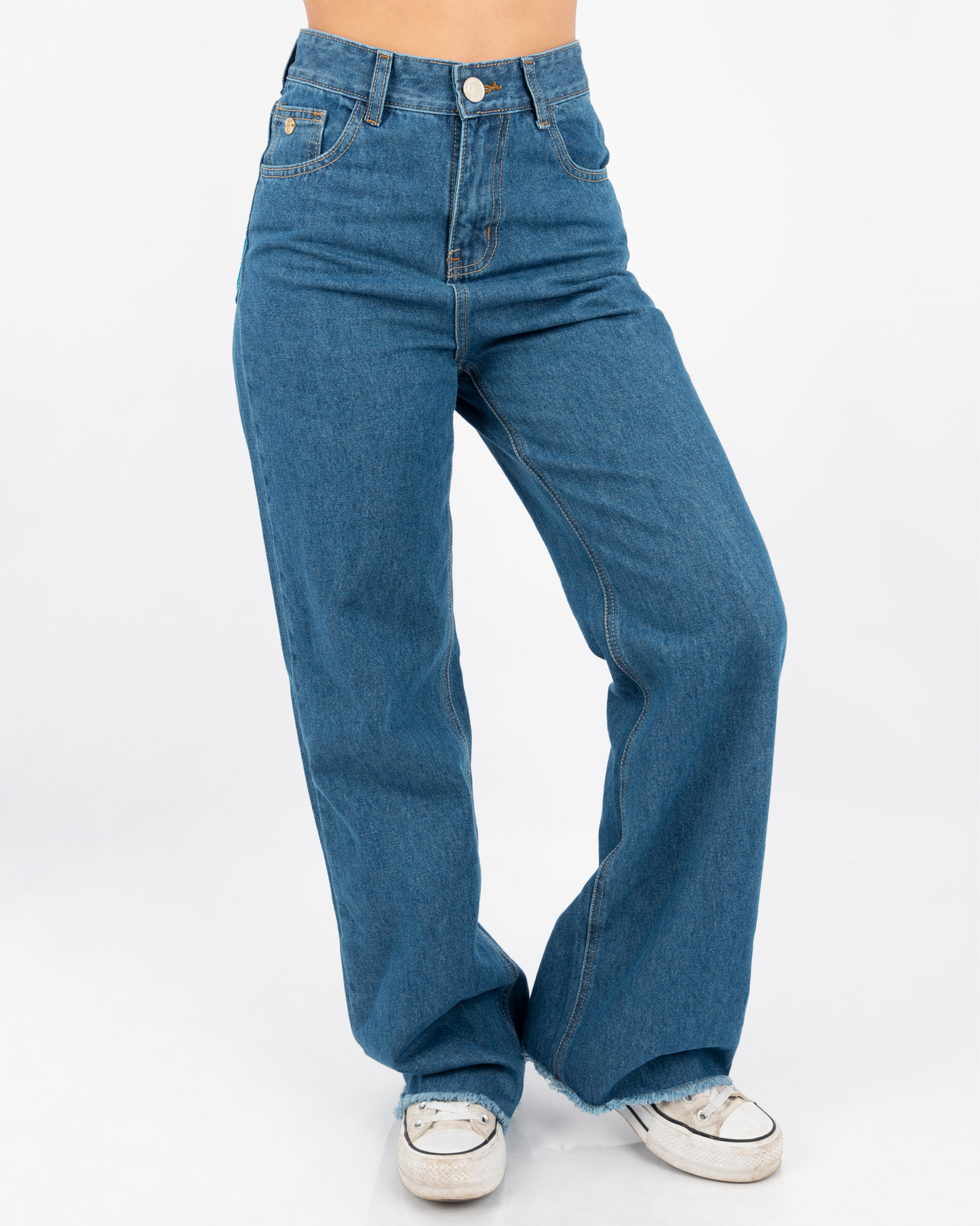 PANTALÓN  BOLSILLOS ANDINOS - JEAN (MUJER)