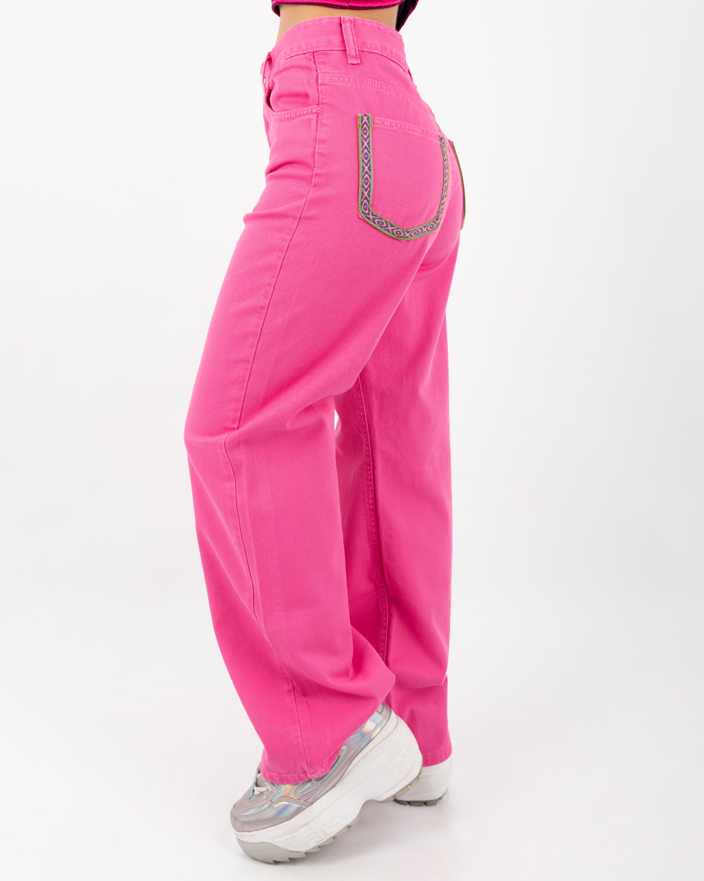 PANTALÓN  BOLSILLOS ANDINOS - ROSADO (MUJER)