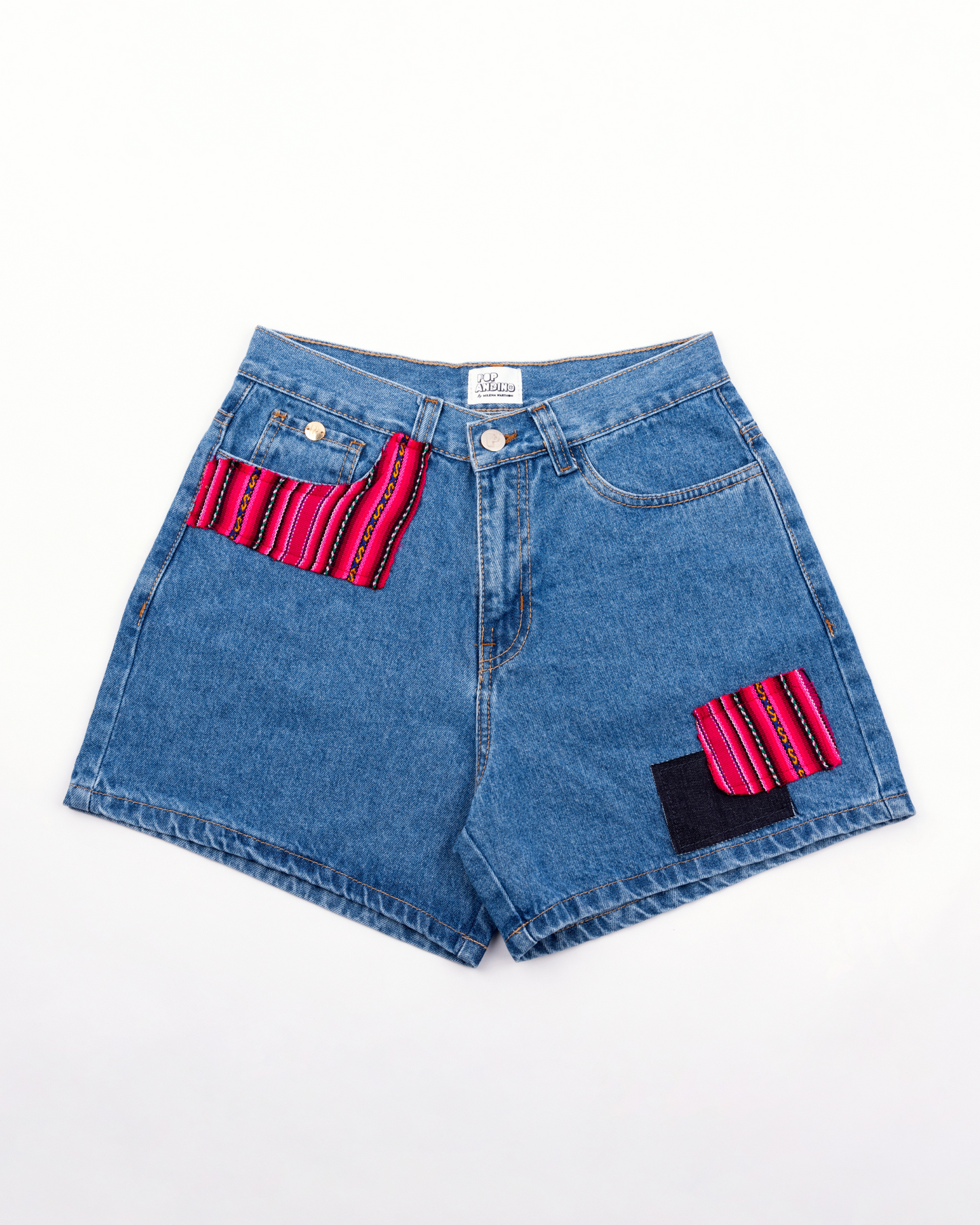 SHORT PARCHES ROSADOS