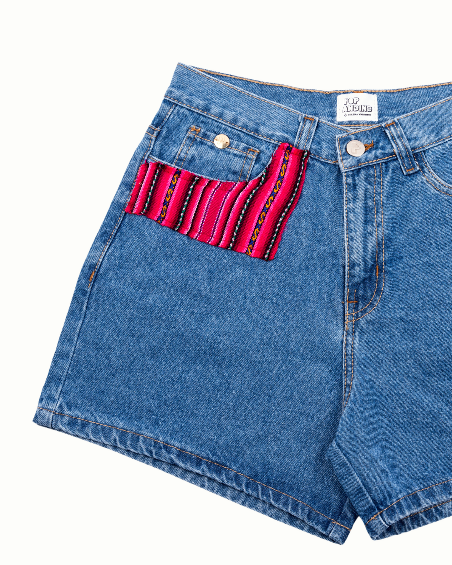 SHORT PARCHES ROSADOS